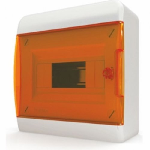 Щит навесной Tekfor BNO 40-08-1 8 модулей, IP41, прозрачная оранжевая дверца